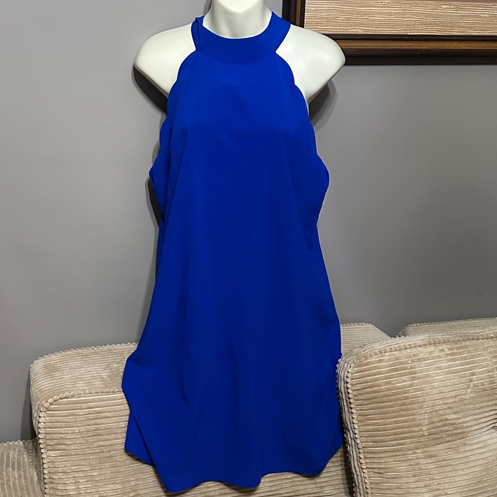 Altar’d State Vibrant Blue Halter Dress size large